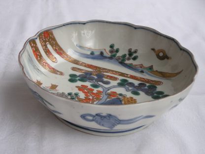 16-lobed bowl with landscape, 1830-1870 - Image 2