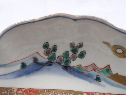 16-lobed bowl with landscape, 1830-1870 - Image 4