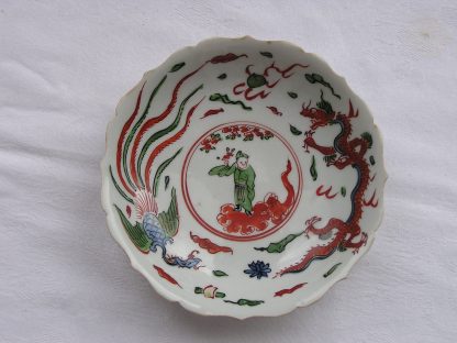 Small Imari plate with dragon and phoenix, 1690-1730