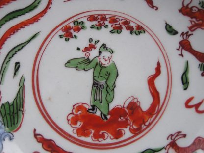 Small Imari plate with dragon and phoenix, 1690-1730 - Image 2