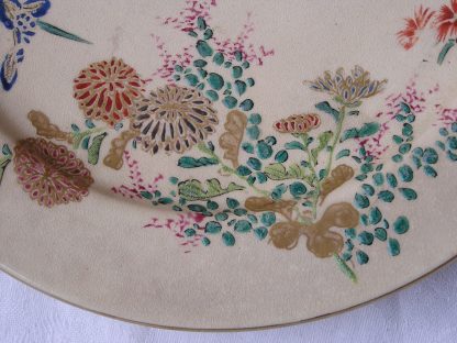 Plate with flowers marked Taizan, 1868-1912 - Image 3