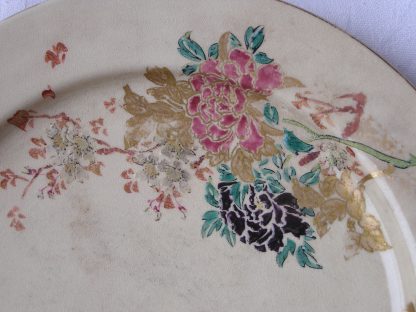 Plate with flowers marked Taizan, 1868-1912 - Image 2