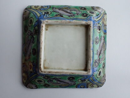 Square plate with fish, 1750-1790 - Image 6